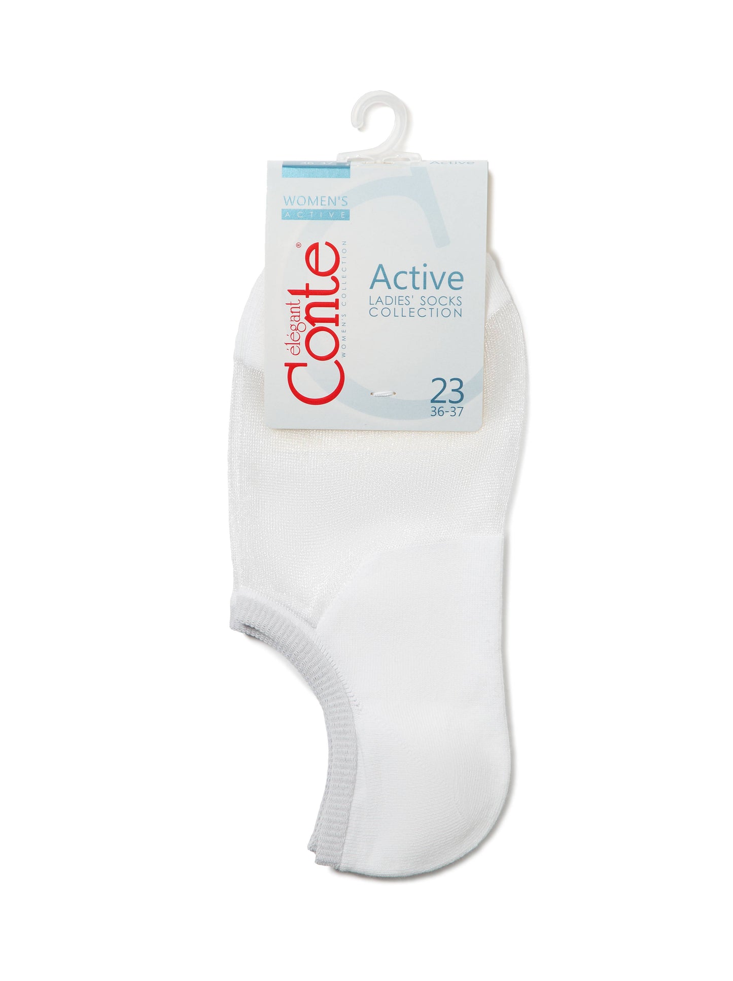 Conte Active #18S-4SP(000) - 1 pair Cotton Ultra-Short Women's Socks (with sheer mesh insert)