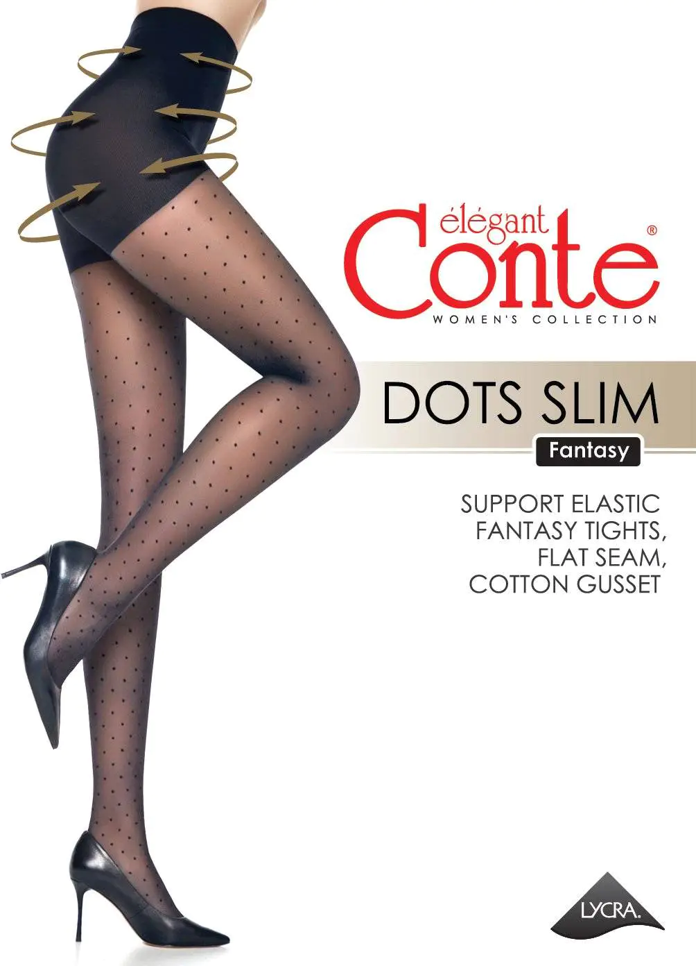 Conte Dots Slim 40 Den - Shaping Fantasy Polka-Dots Women's Tights (22S-1SP)