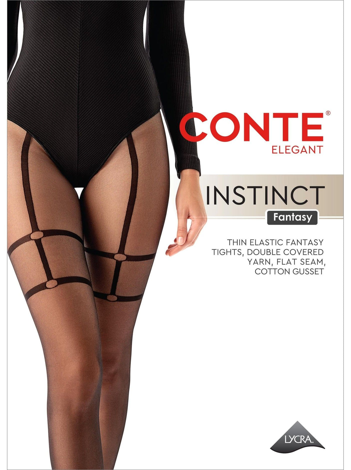 Conte Instinct 30 Den - Fantasy Women's Tights “imitation stockings with garters” (24S-79SP)