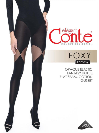 Conte Foxy 50 Den - Fantasy Women's Tights with a chic over-the-knee "stocking look" (19S-237SP)