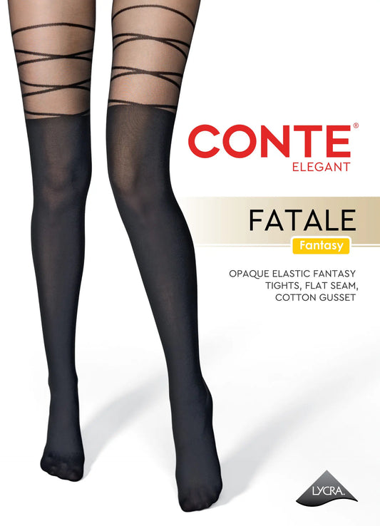 Conte Fatale 20/50 Den - Fantasy Women's Tights Imitation Knee-highs with Lacing (24S-186SP)