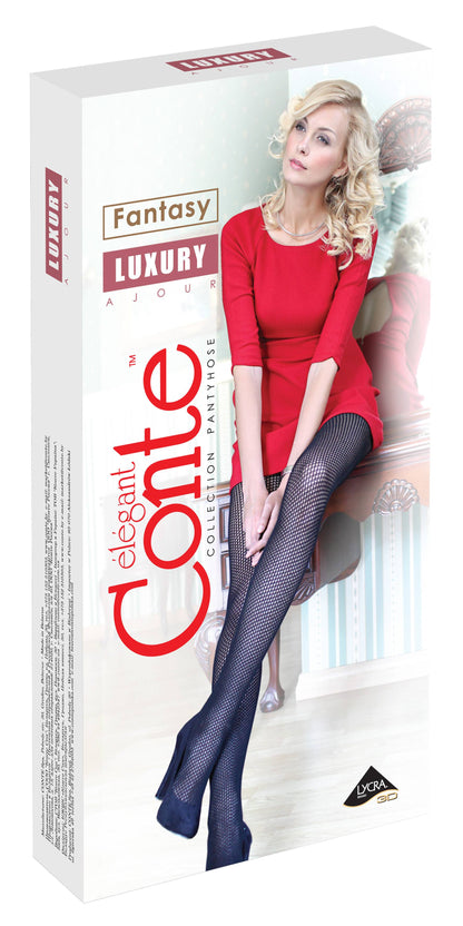 Conte Luxury - Fantasy Openwork 55% Cotton Women's Tights (7С-87СП)