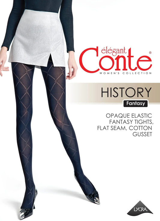 Conte History 50 Den - Fantasy Women's Tights with Diamonds (22S-136SP)