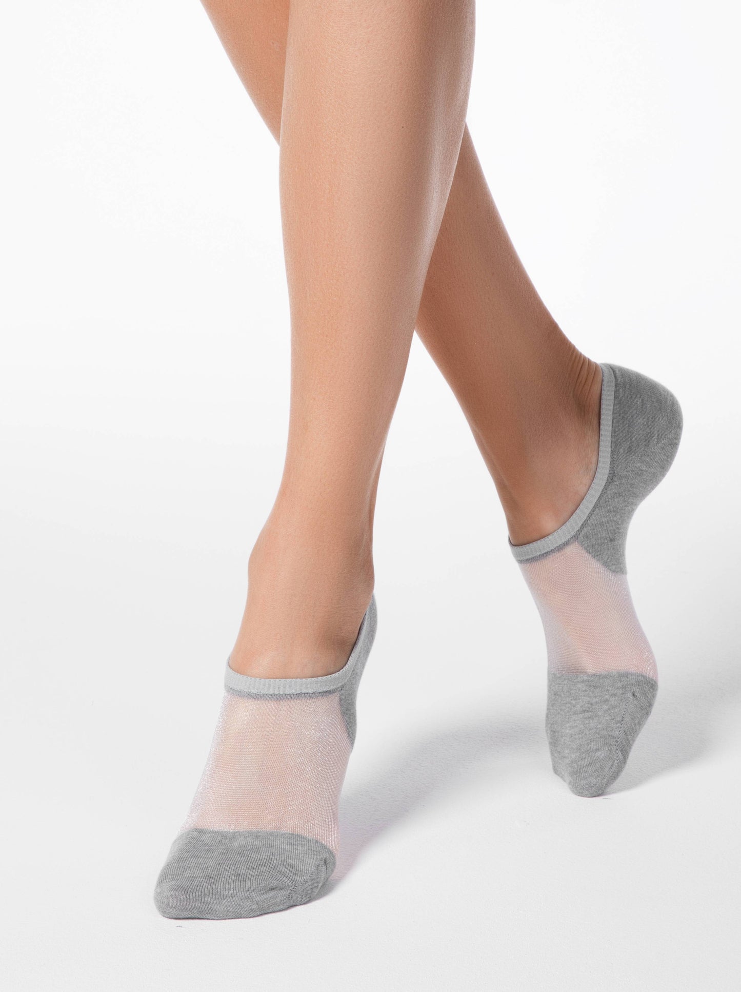 Conte Active #18S-4SP(000) - 1 pair Cotton Ultra-Short Women's Socks (with sheer mesh insert)