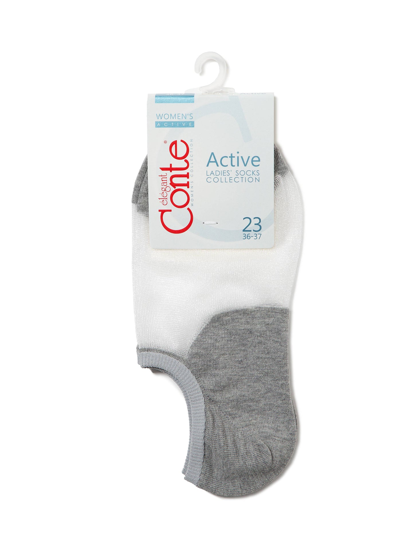 Conte Active #18S-4SP(000) - 1 pair Cotton Ultra-Short Women's Socks (with sheer mesh insert)