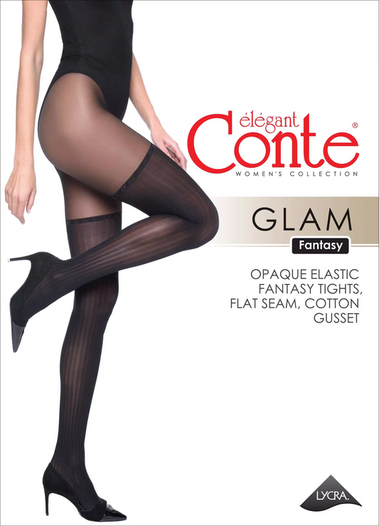Conte Glam 40 Den - Fantasy Women's Tights with Stockings Imitation (19S-240SP)
