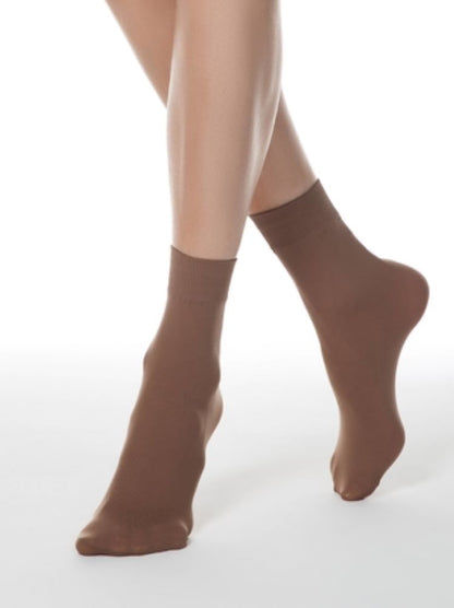 Conte Microfibra 50 Den - 1 pair Classic Elegant Elastic Women's Socks - One Size #8S-10SP