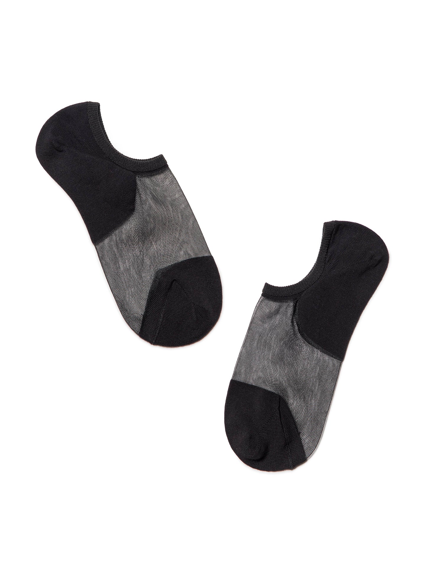Conte Active #18S-4SP(000) - 1 pair Cotton Ultra-Short Women's Socks (with sheer mesh insert)