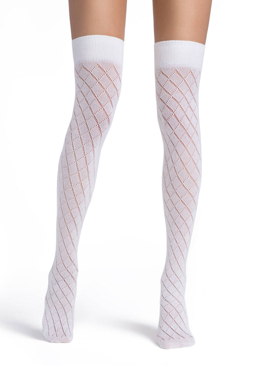 Conte Bis - Fantasy Ajour Openwork Cotton Women's Over Knee (14С-33СП)