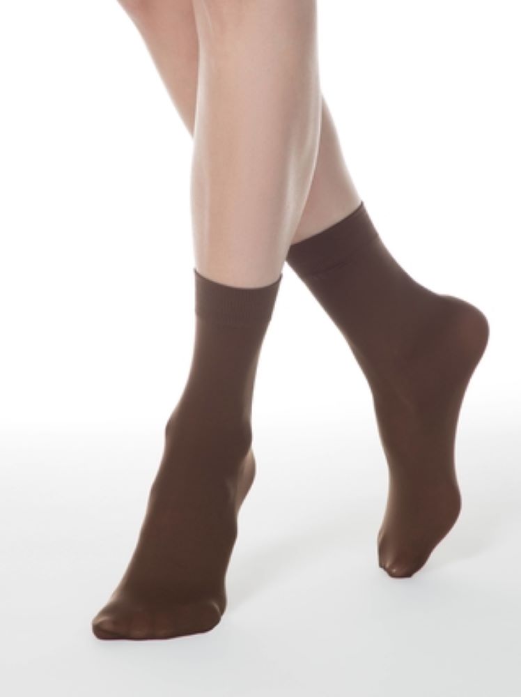Conte Microfibra 50 Den - 1 pair Classic Elegant Elastic Women's Socks - One Size #8S-10SP