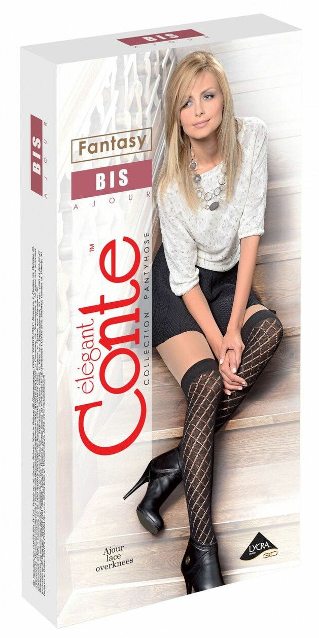 Conte Bis - Fantasy Ajour Openwork Cotton Women's Over Knee (14С-33СП)