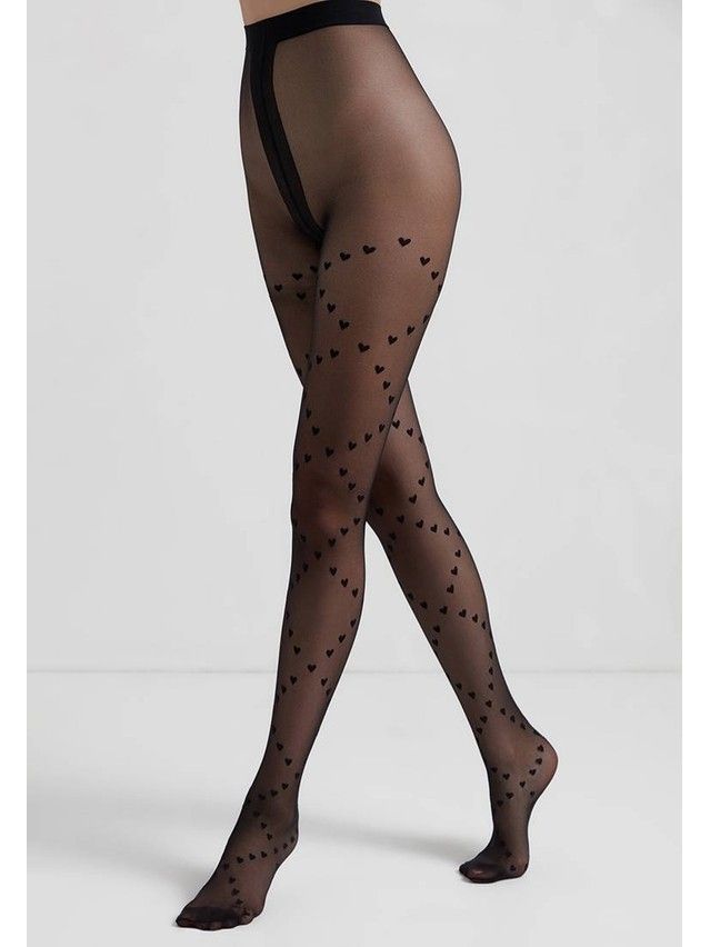 Conte Dolce Vita 20 Den - Fantasy Women's Tights with "hearts" pattern (21S-99SP)
