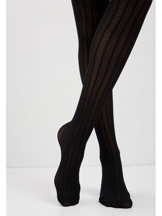 Conte Lacy Line 30 Den - Fantasy Women's Tights with openwork pattern and vertical stripes (22S-134SP)