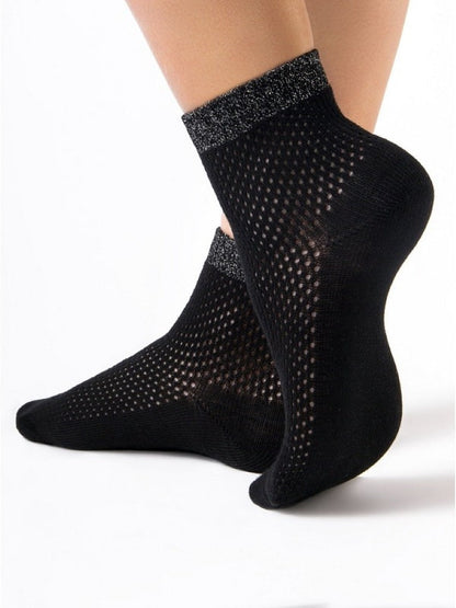 Conte Ajour #15S-81SP(077) - 1 pair Openwork 73% Cotton Women's Socks