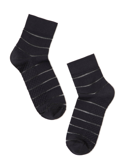 Conte Fantasy #16S-85SP - 1 pair Polyamide Women's Socks with Transparent mesh panels