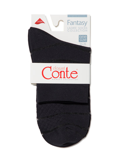 Conte Fantasy #16S-85SP - 1 pair Polyamide Women's Socks with Transparent mesh panels