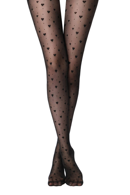 Conte Feeling 20 Den - Fantasy Women's Tights with hearts and dots (23S-68SP)