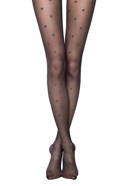 Conte Brilliant 20 Den - Fantasy Women's Pantyhose with Lurex Large Polka Dots (19S-8SP)