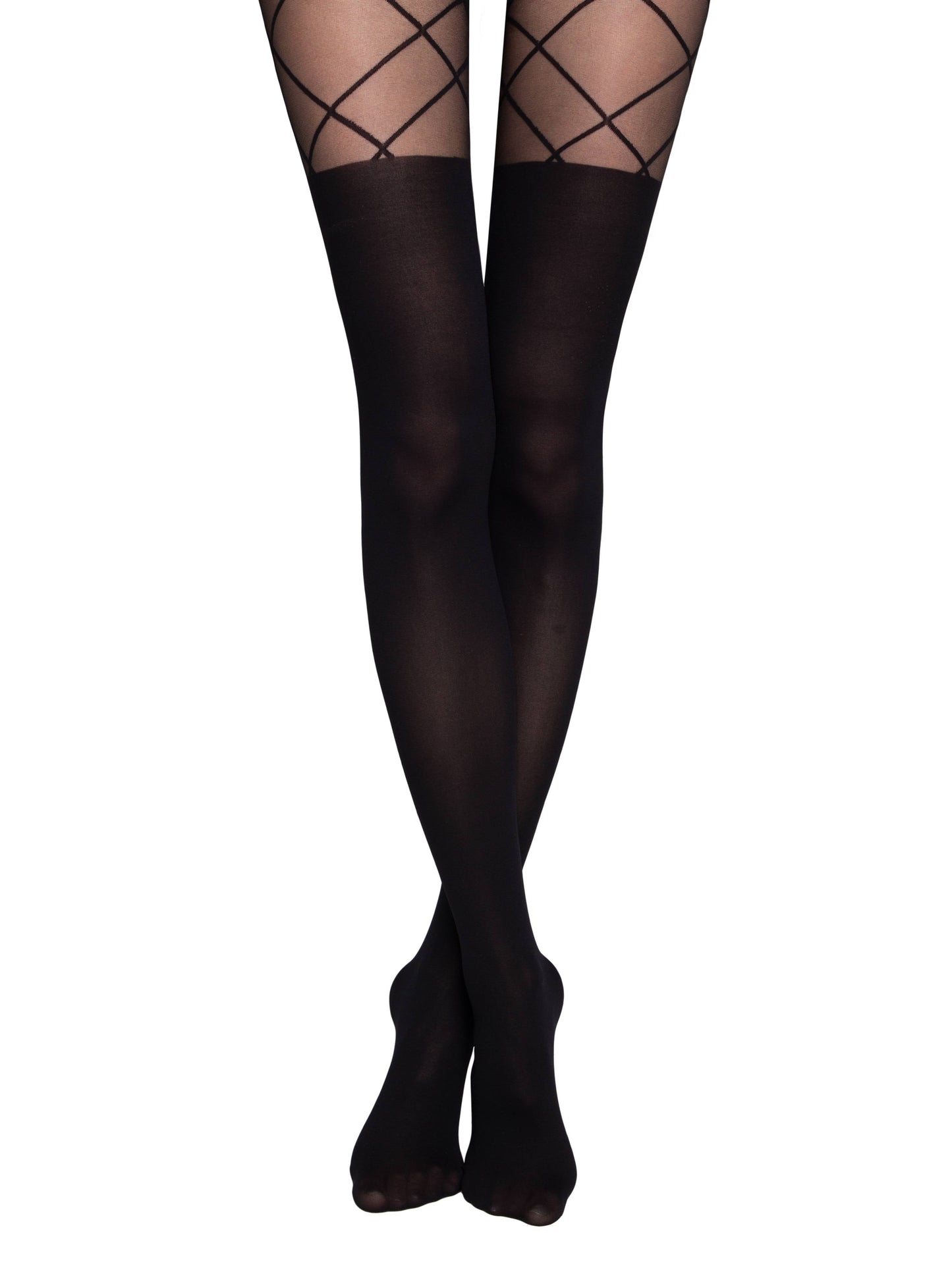 Conte Concept 50 Den - Fantasy Opaque Women's Tights with a golfs imitate & geometric pattern (21S-3SP)