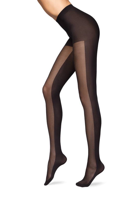 Conte Alliance 60 Den - Fantasy Opaque Women's Tights with "horizontal stripes" on the front (16S-135SP)