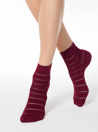 Conte Fantasy #16S-85SP - 1 pair Polyamide Women's Socks with Transparent mesh panels