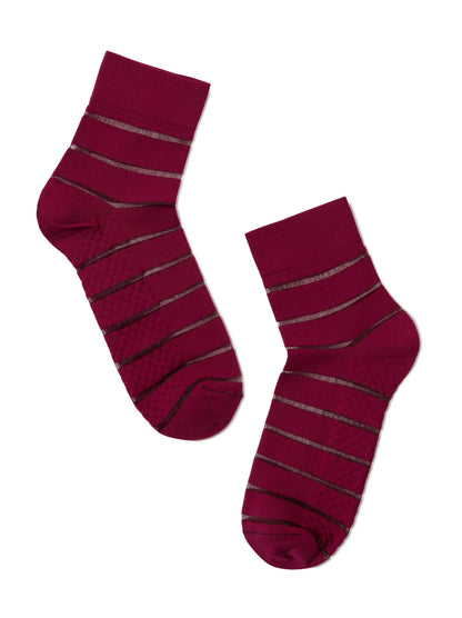 Conte Fantasy #16S-85SP - 1 pair Polyamide Women's Socks with Transparent mesh panels