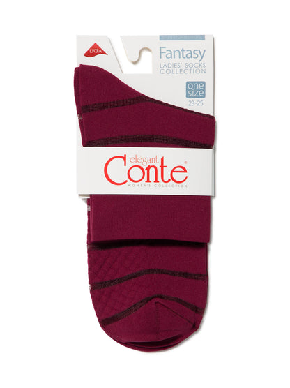 Conte Fantasy #16S-85SP - 1 pair Polyamide Women's Socks with Transparent mesh panels
