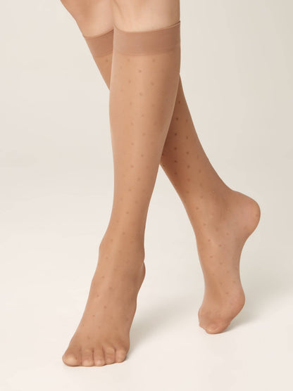 Conte Dots 40 Den - Fantasy Knee-Highs for Women (21C-147SP)