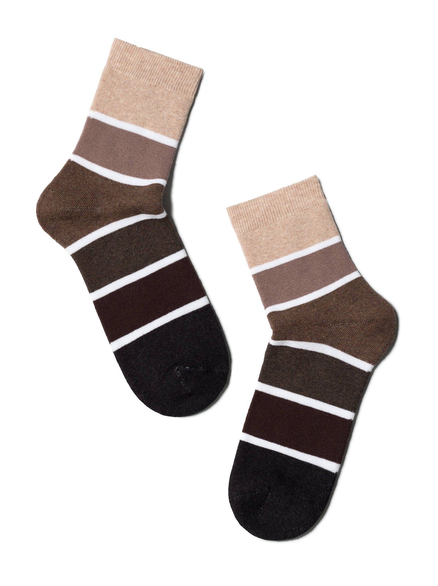 Conte Comfort #7S-47SP(212) - 1 pair Cotton Striped Terry Women's Socks