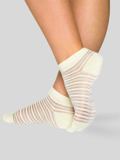 Conte Active #17S-71SP(123) - 1 pair Cropped Cotton Women's Socks with Lurex