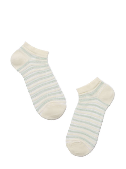 Conte Active #17S-71SP(123) - 1 pair Cropped Cotton Women's Socks with Lurex