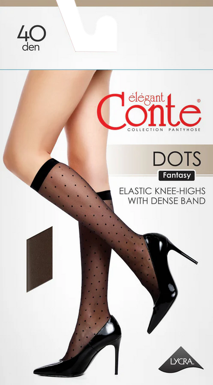 Conte Dots 40 Den - Fantasy Knee-Highs for Women (21C-147SP)