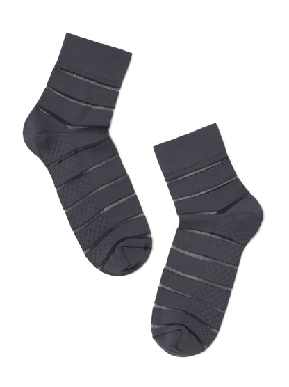 Conte Fantasy #16S-85SP - 1 pair Polyamide Women's Socks with Transparent mesh panels