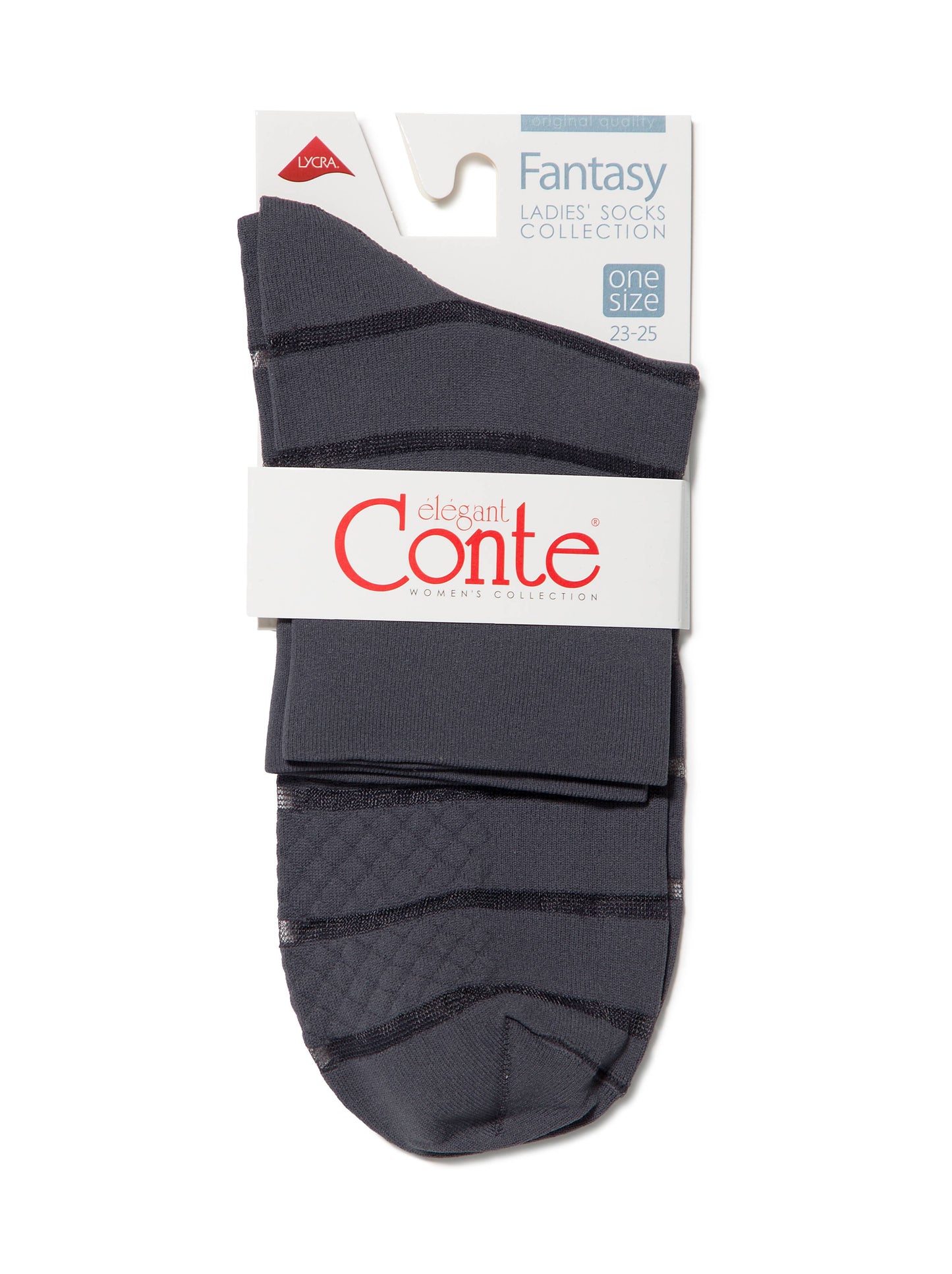 Conte Fantasy #16S-85SP - 1 pair Polyamide Women's Socks with Transparent mesh panels