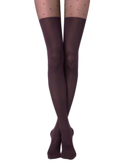 Conte Sensation 60 Den - Fantasy Opaque Stockings Imitation Women's Tights with Polka Dots (18С-15СП)