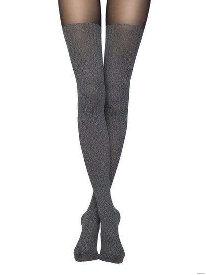 Conte Demi 50 Den - Fantasy Opaque Women's Tights with Imitation Mélange Golfs (13S-71SP)