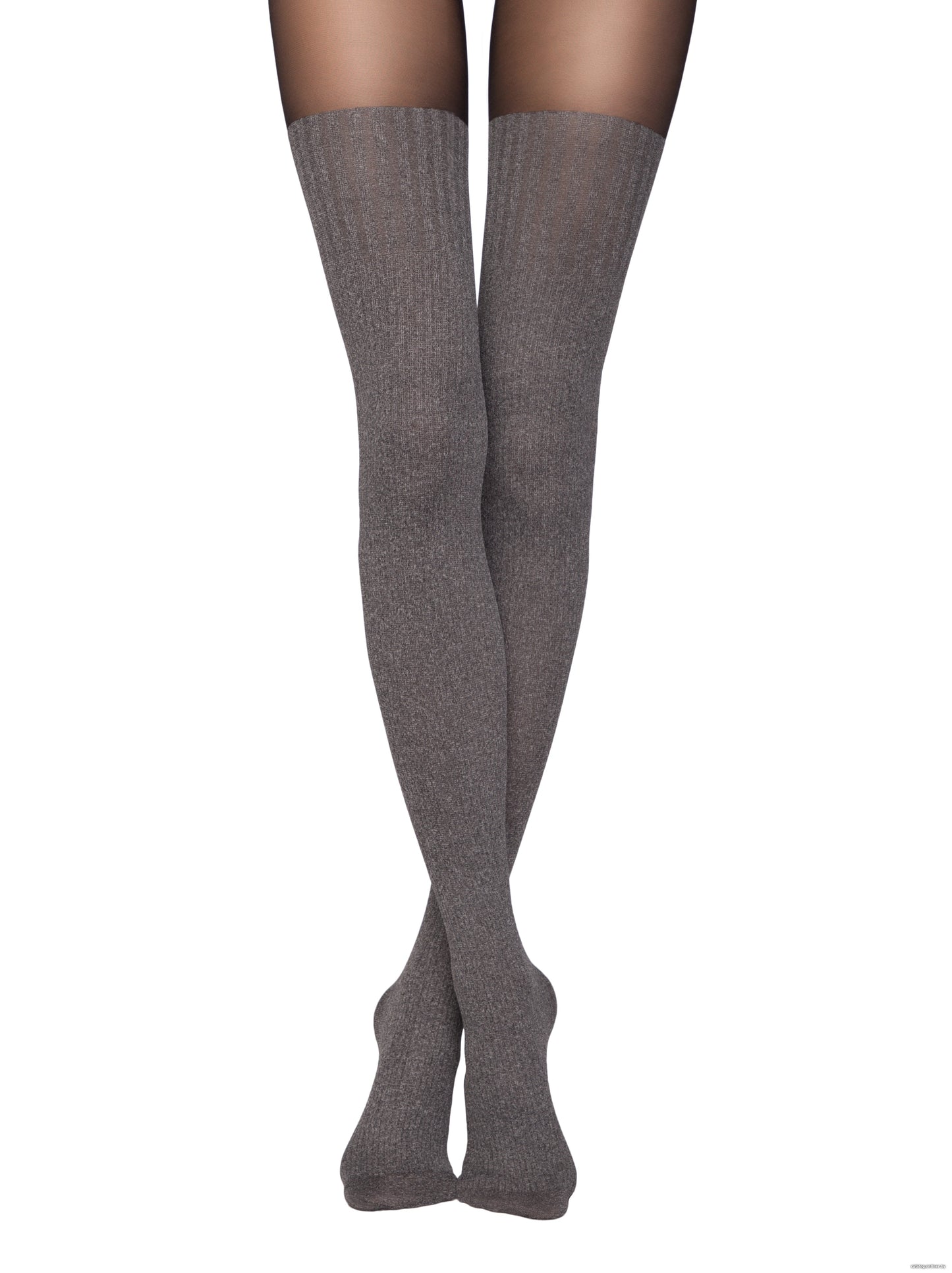 Conte Demi 50 Den - Fantasy Opaque Women's Tights with Imitation Mélange Golfs (13S-71SP)