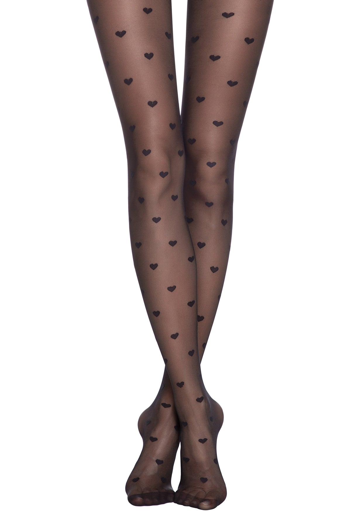 Conte (Poland) Bonheur 20 Den - Fantasy Women's Tights with a "heart" pattern (119C-109/2SP)
