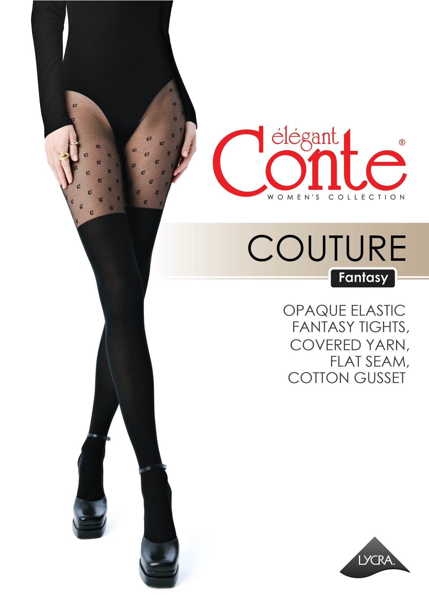 Conte Couture 30/50 Den - Fantasy Opaque Women's Tights with Imitation Golfs (23S-143SP)