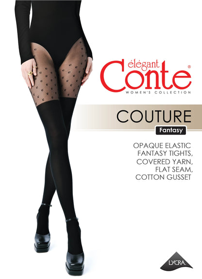 Conte Couture 30/50 Den - Fantasy Opaque Women's Tights with Imitation Golfs (23S-143SP)