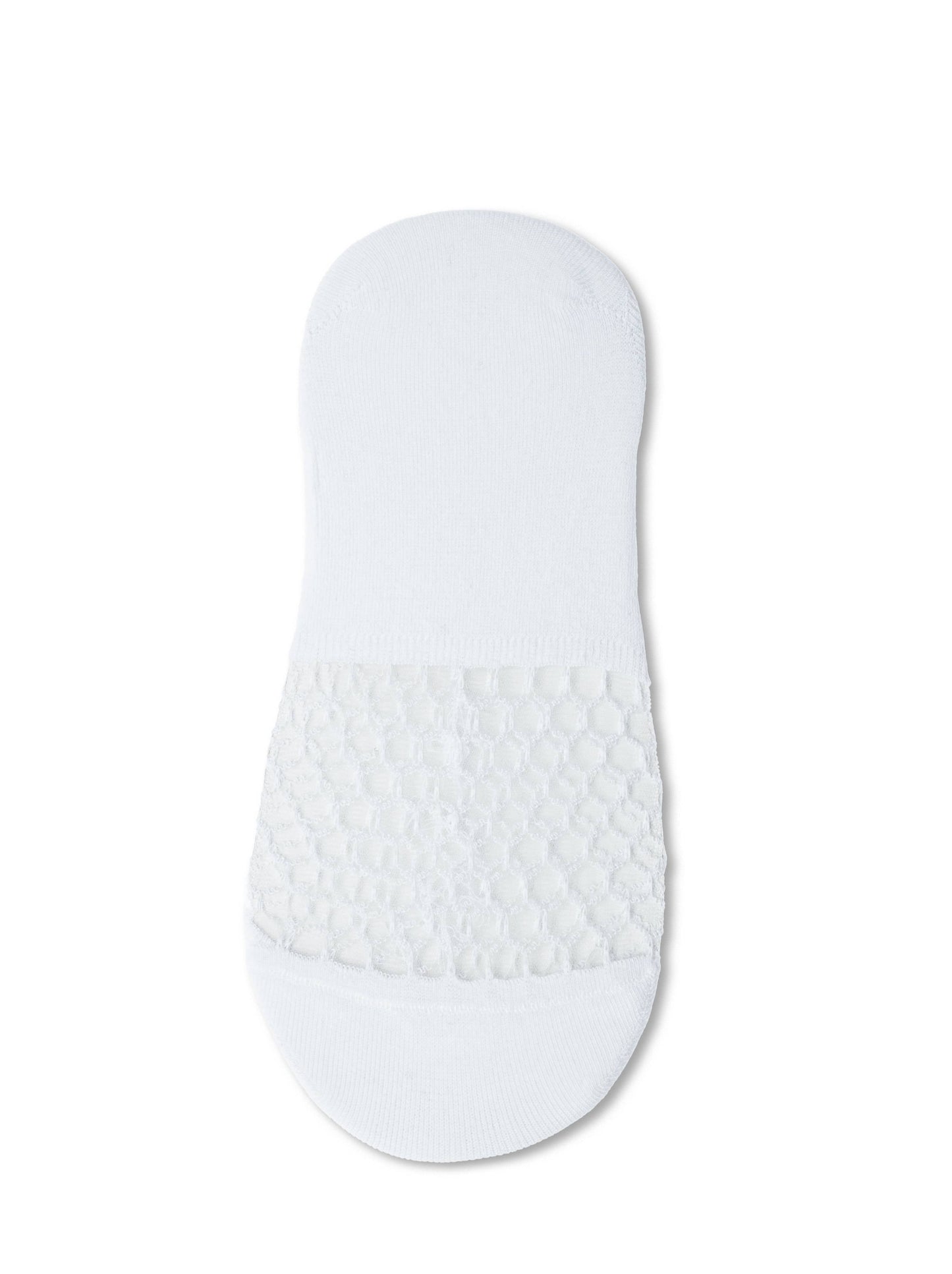 Conte Esli #IS007 - 1 pair Cotton Invisible Women's Footlets (with sheer mesh insert)