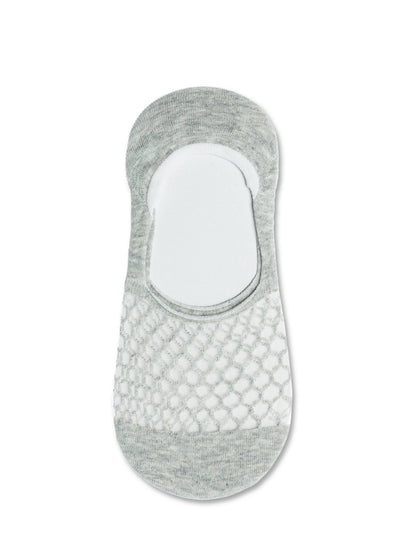 Conte Esli #IS007 - 1 pair Cotton Invisible Women's Footlets (with sheer mesh insert)
