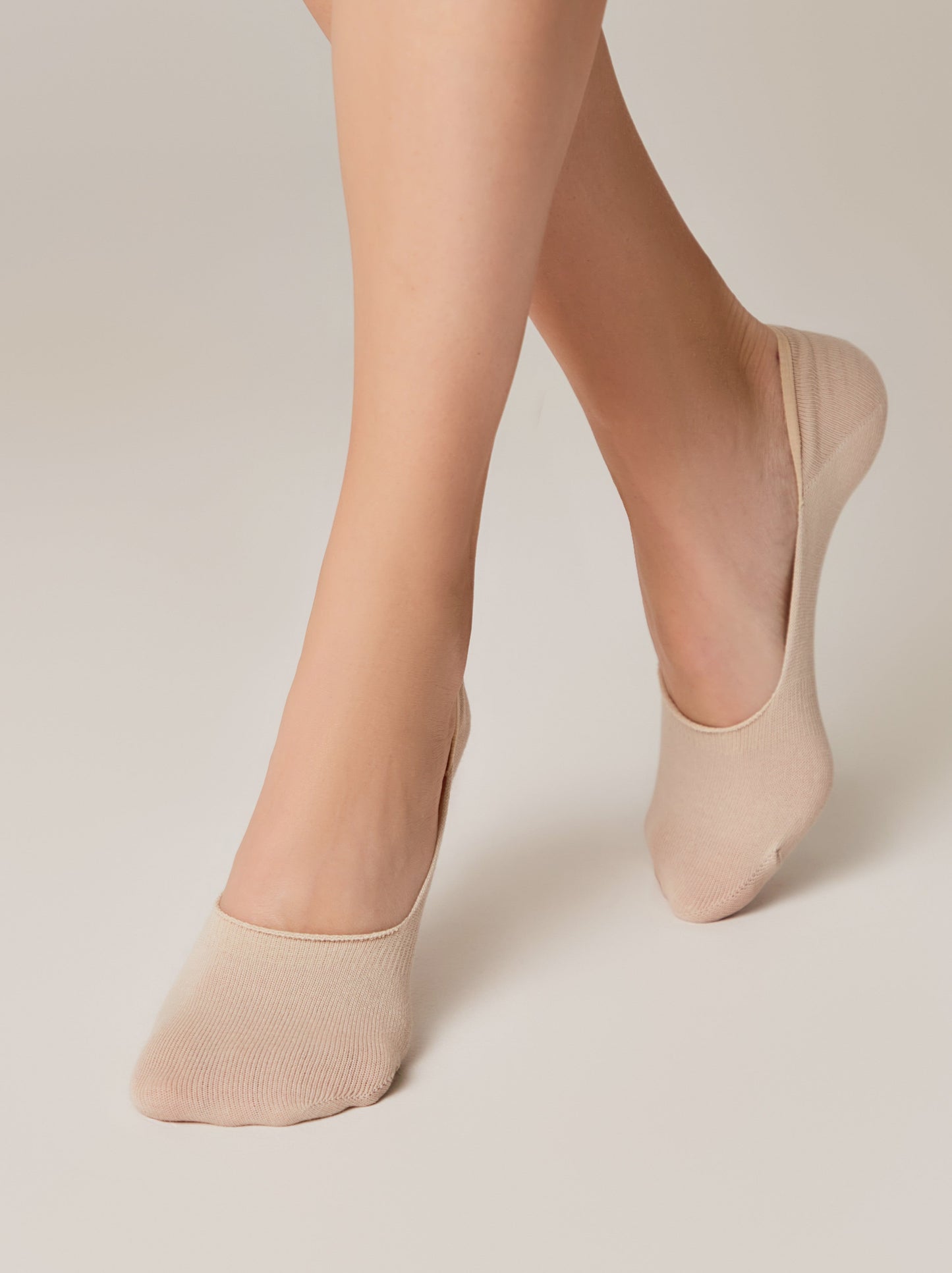 Conte Classic #16S-12SP - 1 pair 70% Cotton No-show Women's Footlets