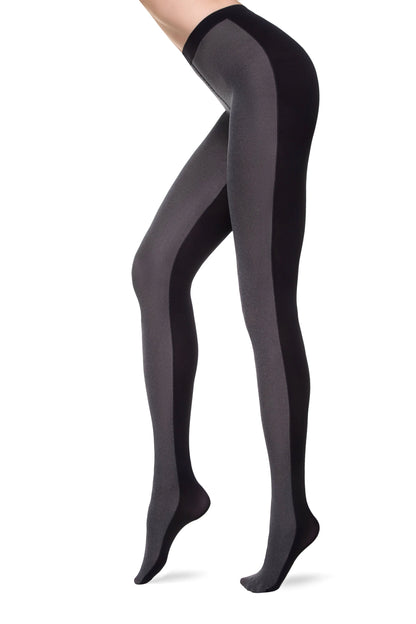 Conte Duet 60 Den - Fantasy Opaque Women's Tights with two-tone pattern (8S-162SP)