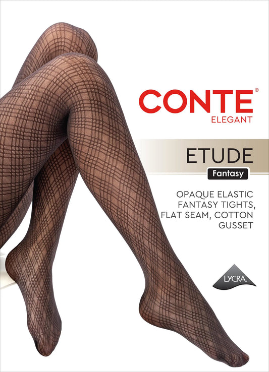 Conte Etude 40 Den - Fantasy Women's Tights with Geometric Pattern (24S-82SP)