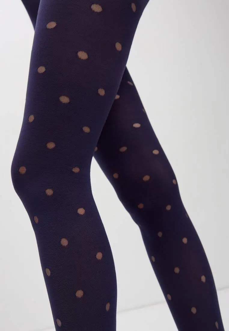 Conte Enjoy 50 Den - Fantasy Opaque Women's Tights with Sheer Polka Dots (19S-241SP)