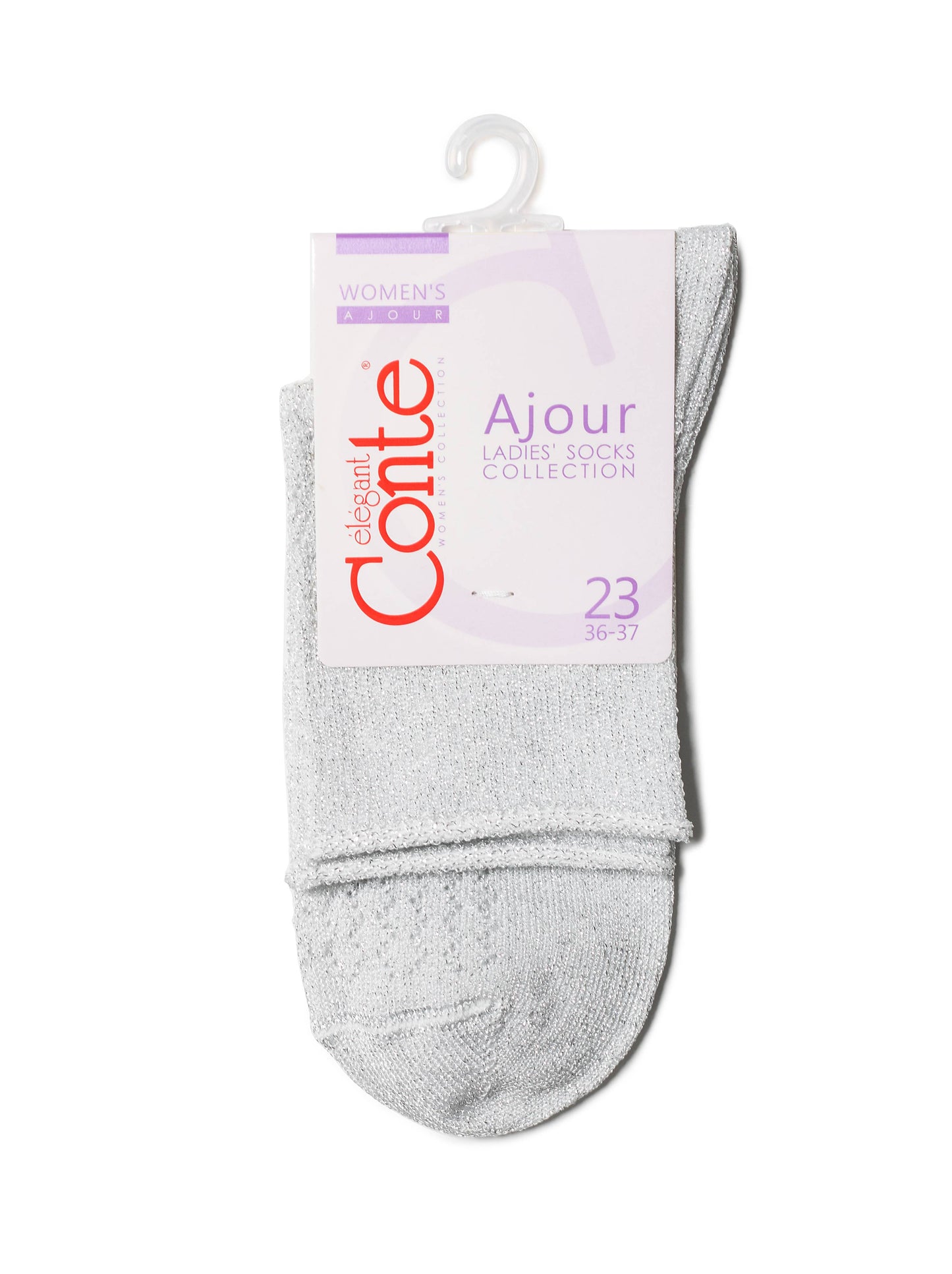 Conte Ajour #19S-186SP(180) - 1 pair Openwork Viscose Women's Socks with Lurex