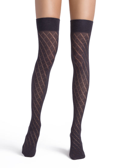 Conte Bis - Fantasy Ajour Openwork Cotton Women's Over Knee (14С-33СП)
