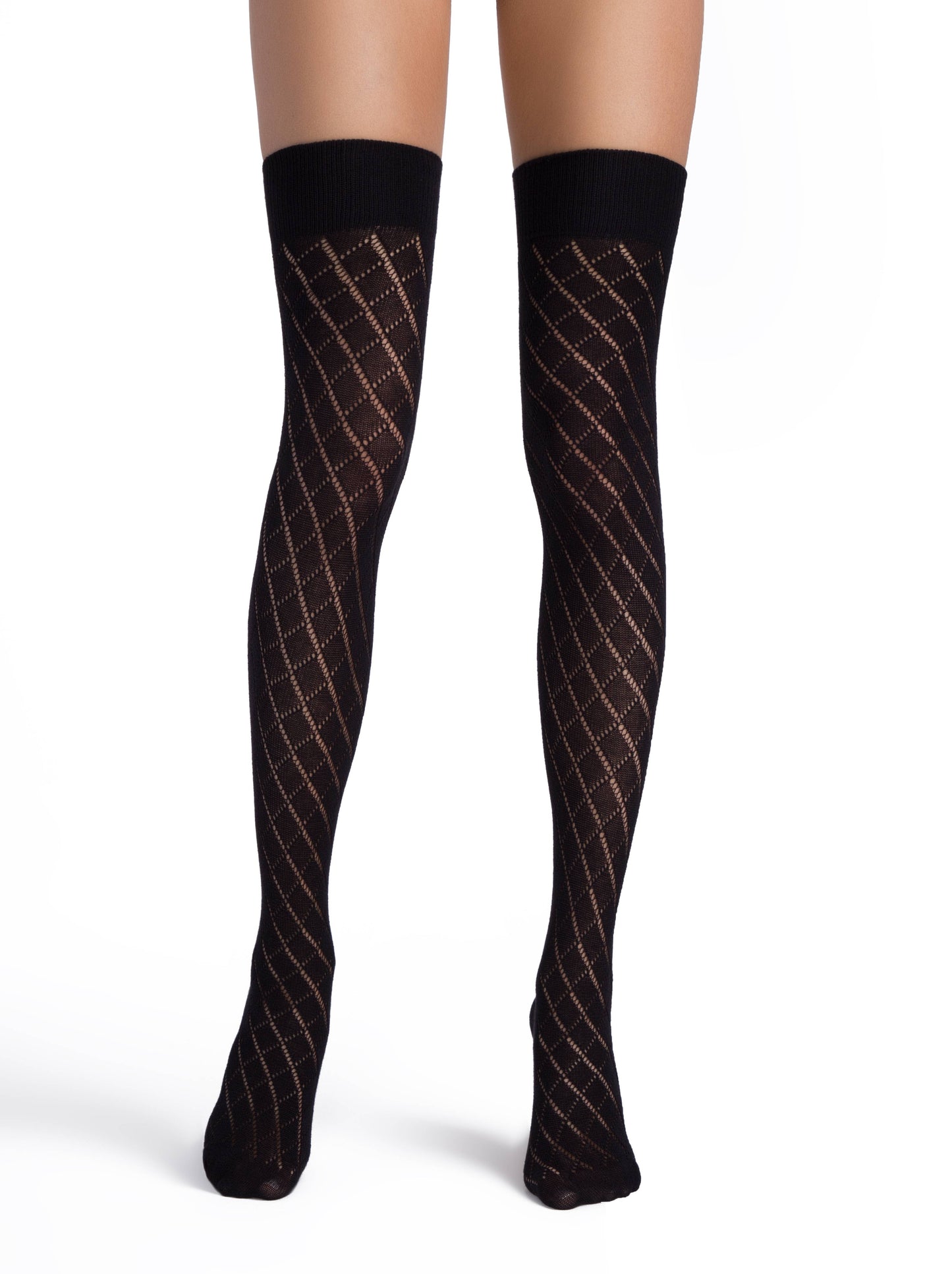 Conte Bis - Fantasy Ajour Openwork Cotton Women's Over Knee (14С-33СП)
