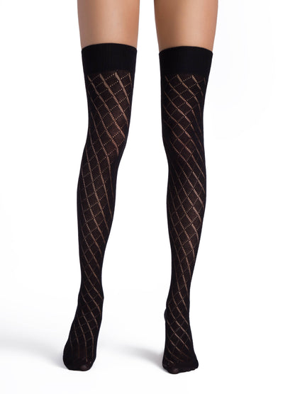Conte Bis - Fantasy Ajour Openwork Cotton Women's Over Knee (14С-33СП)